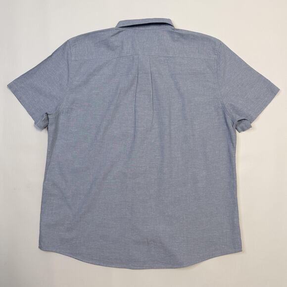 Marine Layer Shirt Mens XL Blue Short Sleeve Button Up Chambray Pocket 18849 - Picture 3 of 10